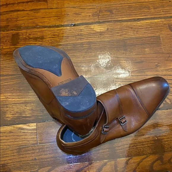Stacey Adams Bayne Leather Cap Toe Double Monk Strap Dress Shoes Men’s Size 12M - Picture 8 of 8